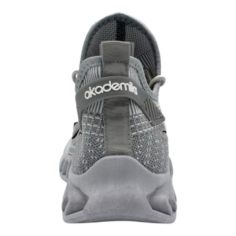 Akademiks Men's Fit 3.0 Knit Lace Up Jogger Sneakers Gray Size 10 - Picture 3 of 5